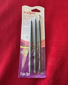 NEW Sculpey 3 Pieces Style & Detail Tools Shape, Smooth & Finish - Picture 1 of 6