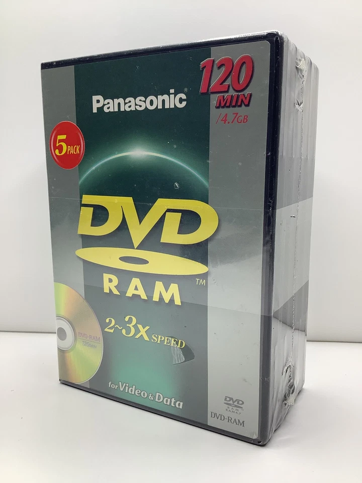 Panasonic 120 Min 4.7 GB DVD RAM 2 3x Speed for Video & Data