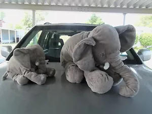 Großes IKEA LEDDJUR Elefant Mama & Baby Plüsch/Stofftier Schlappentier 28 Zoll - Bild 1 von 12