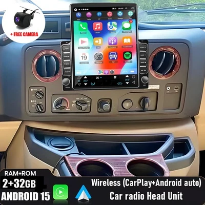 Apple CarPlay Stereo Car Radio GPS NAV For Ford E150 E250 E350 Super Duty 09-14 - Image 1 of 4