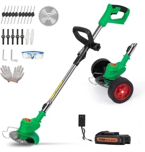 Cordless Electric Weed Lawn Eater Edger Yard Grass String Trimmer Cutter Mower - Picture 1 of 10