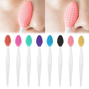 Reusable Pore Scrubber Soft Silicone Nose Exfoliator Pore Brush With Long Handle - Picture 1 of 39