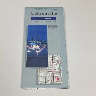 H.M. Gousha Jacksonville City Map Folded Travel Map - Imagen 1 de 2