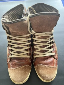 Men’s Dune Boots Keyboard Sole Two Tone Brown Suede/Leather Size 11 - Picture 1 of 6