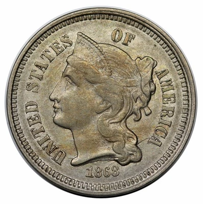 1868 3 Cent Nickel - Image 1 of 2