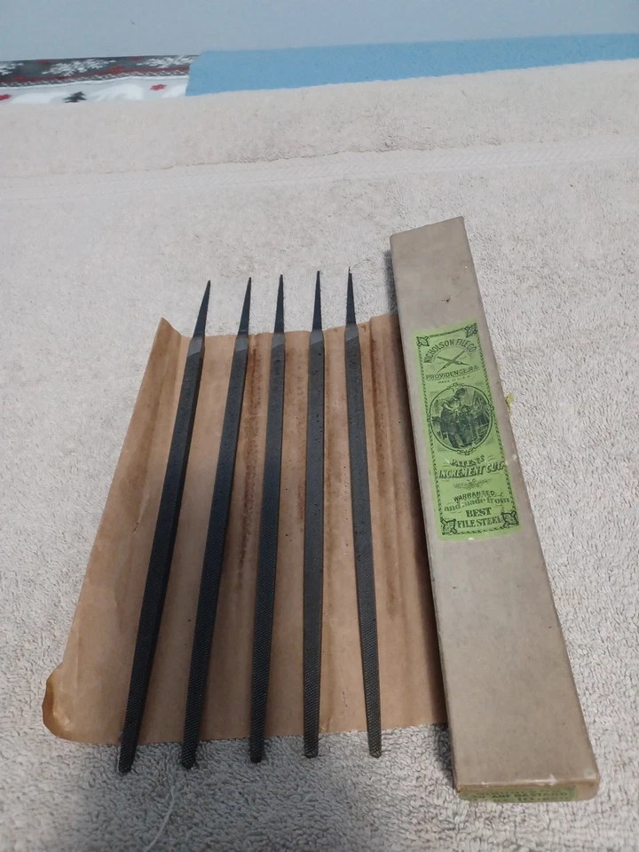 Vintage Nicholson  5 Count 10" Square Bastard Files  Made In USA  New - Image 1 of 4