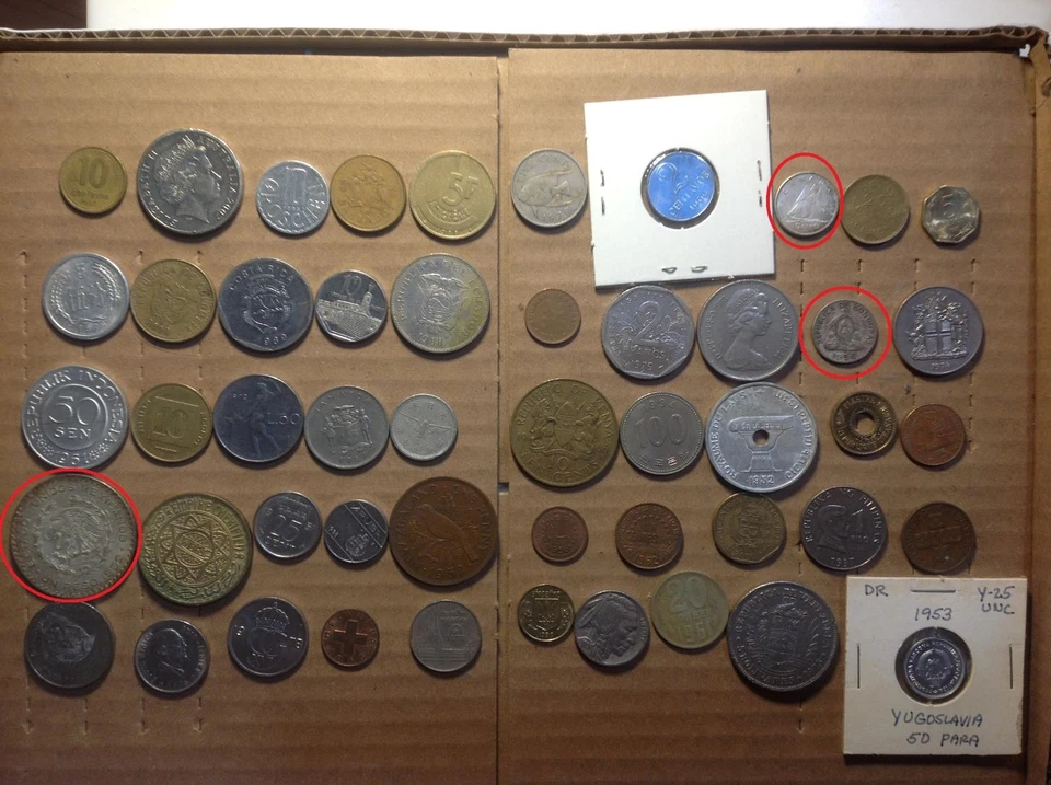 Old Foreign Vintage 50 Coins from 50 Countries World Silver in Every Lot #2 of 2 - Image 1 of 1
