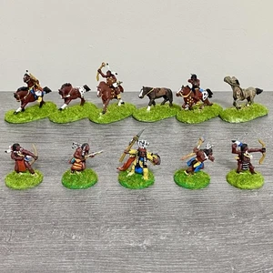 De colección 25mm Nativos Norteamericanos Metal Pintado 11 Figuras Dixon Miniaturas Juegos de Guerra - Imagen 1 de 17