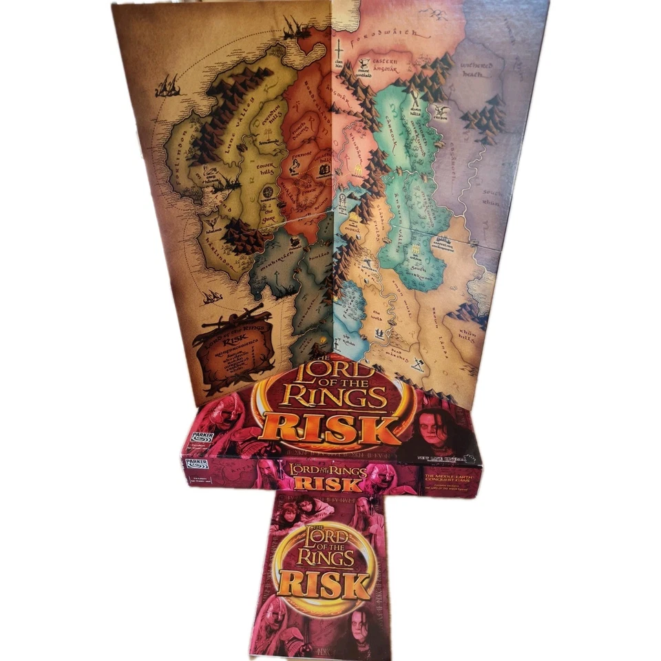 Risk Lord of the Rings Board Game by Parker Brothers - Kids Adults 2002 - Good  - Image 1 of 4