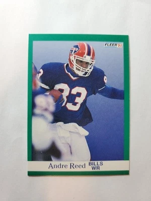 ANDRE REED 1991 FLEER FOOTBALL CARD # 8  - Image 1 of 2