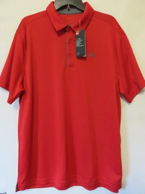 Under Armour Golf Polo Tech Shirt Vibrant Red 1290140 Men's Size XL NWT - Image 1 of 4