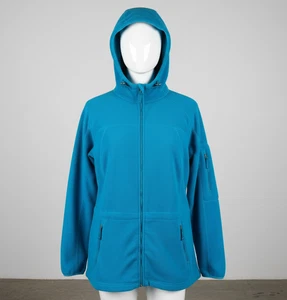 Lands' End Women's Large Teal Polartec Aircore 200 Fleece Full Zip Hoodie Jacket - Picture 1 of 12