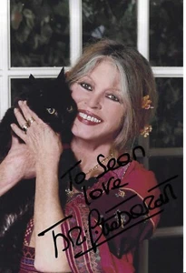 BRIDGET BARDOT  signed OVERSIZED photo AND GOD CREATED WOMAN w. COA - Picture 1 of 3