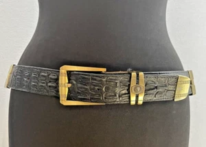 Vintage Veretta Leather Belt Crocodile Sz LG, Mexico - Picture 1 of 13