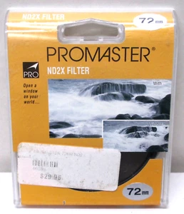 Filtro de cámara Promaster 72mm ND 2X Japón - Nuevo paquete abierto - Imagen 1 de 2