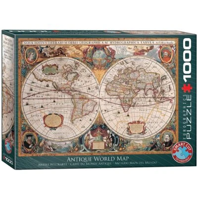 EuroGraphics - Antique World Map - 1000 Piece Jigsaw Puzzle 6000-1997 - Image 1 of 4