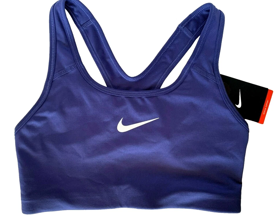 NEW NIKE [M] Women DRI-FIT Non-Padded Sports Yoga/Gym Bra-Dark Indigo 871776-508 - Image 1 of 1