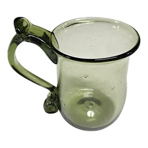 Vintage mundgeblasen Jamestown Glashaus grüner Krug Becher Stein LESEN - Bild 1 von 8