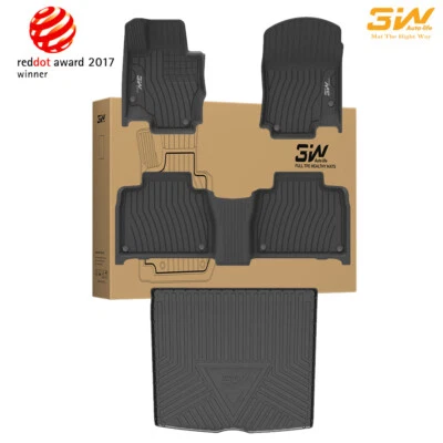 Alfombrillas y alfombrillas de maletero 3W para Mercedes Benz GLE 2020-2024 TPE revestimiento de piso de coche Foto 1 de 4