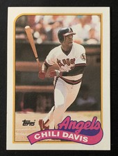 1989 Topps California Angels Baseball Card #525 Chili Davis