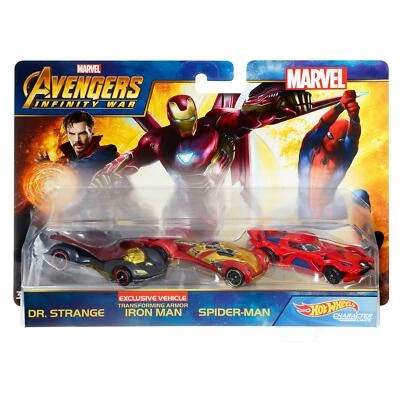 Hot Wheels Marvel Avengers Dr Strange, Iron Man & Spider-Man 1:64 Die-cast Cars - Image 1 of 4