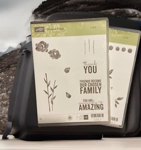 Stampin' Up "Pétalos pintados" 138822, juego de estampillas 1 y 2, flores, frases, formas; - Imagen 1 de 9