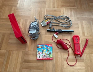 Nintendo Wii Konsole Super Mario Edition rot inkl. Spiel New Super Mario Bros. - Bild 1 von 9