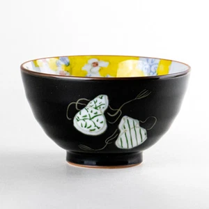 Arita ware Gohan Chawan Japanese Rice bowl Six gourd Mubyo Colorful Green Japan - Picture 1 of 6