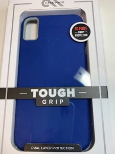 CASE MATE IPHONE XS MAZ DUAL LAYER PROTECTION TOUGHGRIP BLUE/TITANIUM - Picture 1 of 5