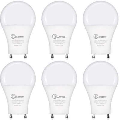 CFMASTER GU24 LED Light Bulb 5000K Daylight 9W100W Equivalent 800 Lumens A19 ... - Image 1 of 4