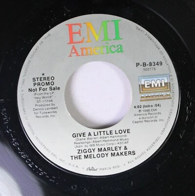 Reggae Promo Nm! 45 Ziggy Marley & The Melody Makers - Give A Little Love / Give - Image 1 of 2