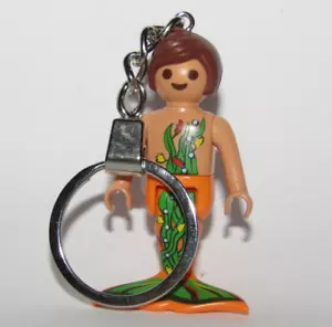 Playmobil Portachiavi Merman ragazzo coda arancione - Portachiavi Sirena Ocean Life - C20 - Foto 1 di 3