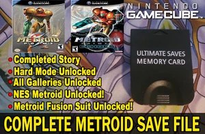 Metroid Prime & Metriod Prime Echoes 100% Ṥave Gamecube Memory Card! (NO GAME) - Picture 1 of 3