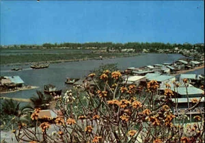 VIETNAM Postkarte Việt Nam Postcard Durong Tien Dong Nai Fischerdorf color ~1970 - Picture 1 of 2