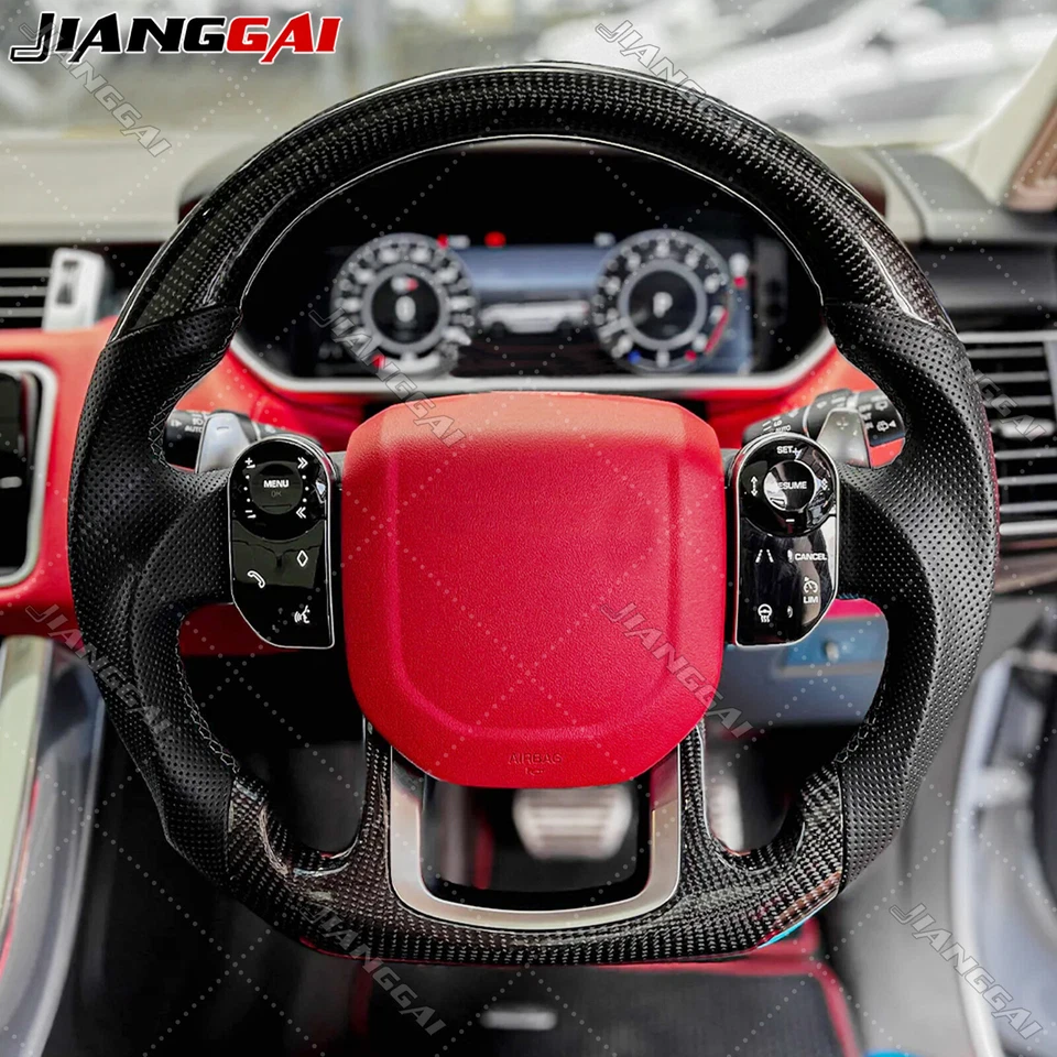 Volante de fibra de carbono apto para Land Rover Range Rover Sport 2014-2022 Foto 1 de 4