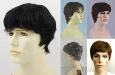 PELUCA DE MONOFILAMENTO DE CABELLO HUMANO CORTO LISO PARA HOMBRES ATADO A MANO CALIDAD PREMIUM Foto 1 de 4