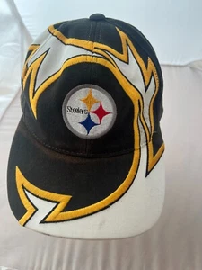 De colección Años 90 Pittsburgh Steelers American Needle Shockwave Strapback Sombrero NFL Raro - Imagen 1 de 15