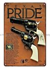 tissu mural arme à feu 1985 COLT SAA Sheriff's Texas revolver pistolet de poing métal panneau étain