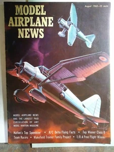 Model Airplane News AUGUST 1962 - Good used condition - Hot Canary 1/4A FF - Picture 1 of 12