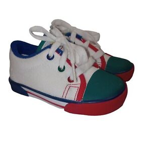 Vintage Deadstock Toddler Peaks Tennis Shoes Sneakers 5.5 W Color Block Cap Toe