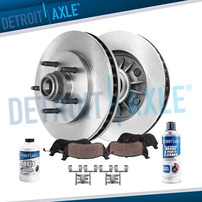 Rotores de disco delanteros 2x2 pastillas de freno para Ford F-150 Lincoln Blackwood 2000 2001 2002 Foto 1 de 4