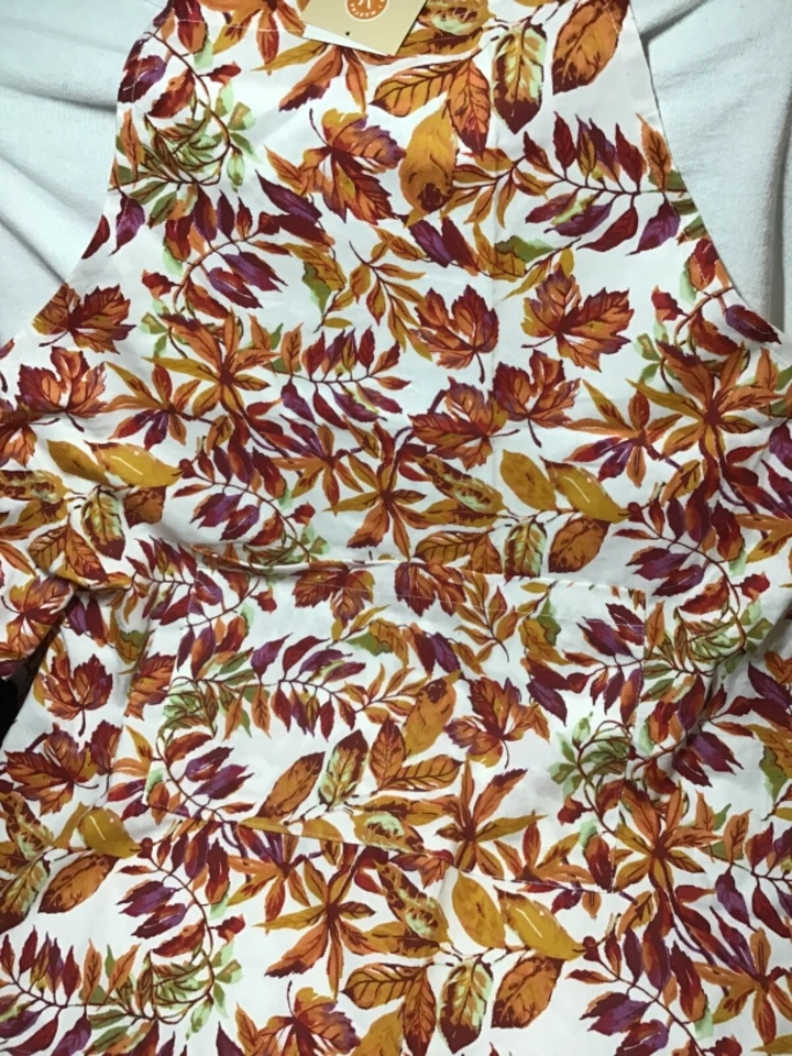 DELANTAL MARTHA STEWART HOJAS ROJO VERDE NARANJA TALLA ÚNICA 31 X 30 NUEVO CON ETIQUETAS Foto 1 de 1