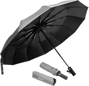 Automatic Umbrellas,12 Ribs Compact Windproof Folding Umbrella,Travel Umbrella - Picture 1 of 4