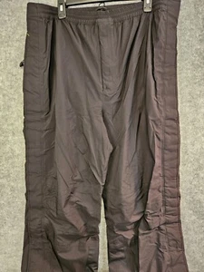 Eddie Bauer Ebtek Pants Mens 2XL Black Nylon Full Side Zip Hiking Gorpcore Lined - Picture 1 of 11