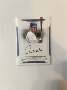 2017 National Treasures Pual Molitor Notable Nicknames Auto /49 On Card Auto