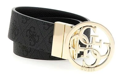 GUESS Noelle Nolana Belt W75 Gürtel Coal Logo dunkelgrau schwarz Neu - Bild 1 von 2