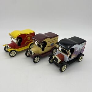 Lot of 3 Gearbox 1912 Ford Model Shell Remington Hershey Delivery Car Coin Bank