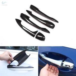 Carbon Fibre Style Door Handle Bowl Pull Trims For Mercedes Benz W205 W213 X253 - Picture 1 of 8