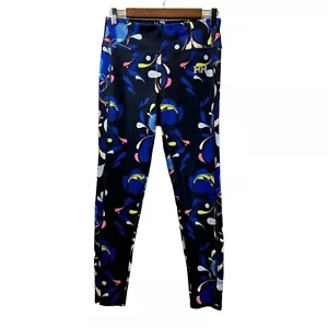 Helly Hansen Womens 164/14 Verglas Sling Navy Print Colorful Fitted Leggings - Picture 1 of 10