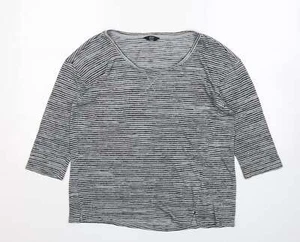 F&F Womens Grey Round Neck Polyester Blend Jumper Size 14 - Picture 1 of 12